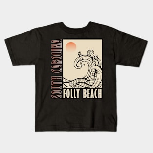 Folly Beach South Carolina - Charleston Coast Kids T-Shirt